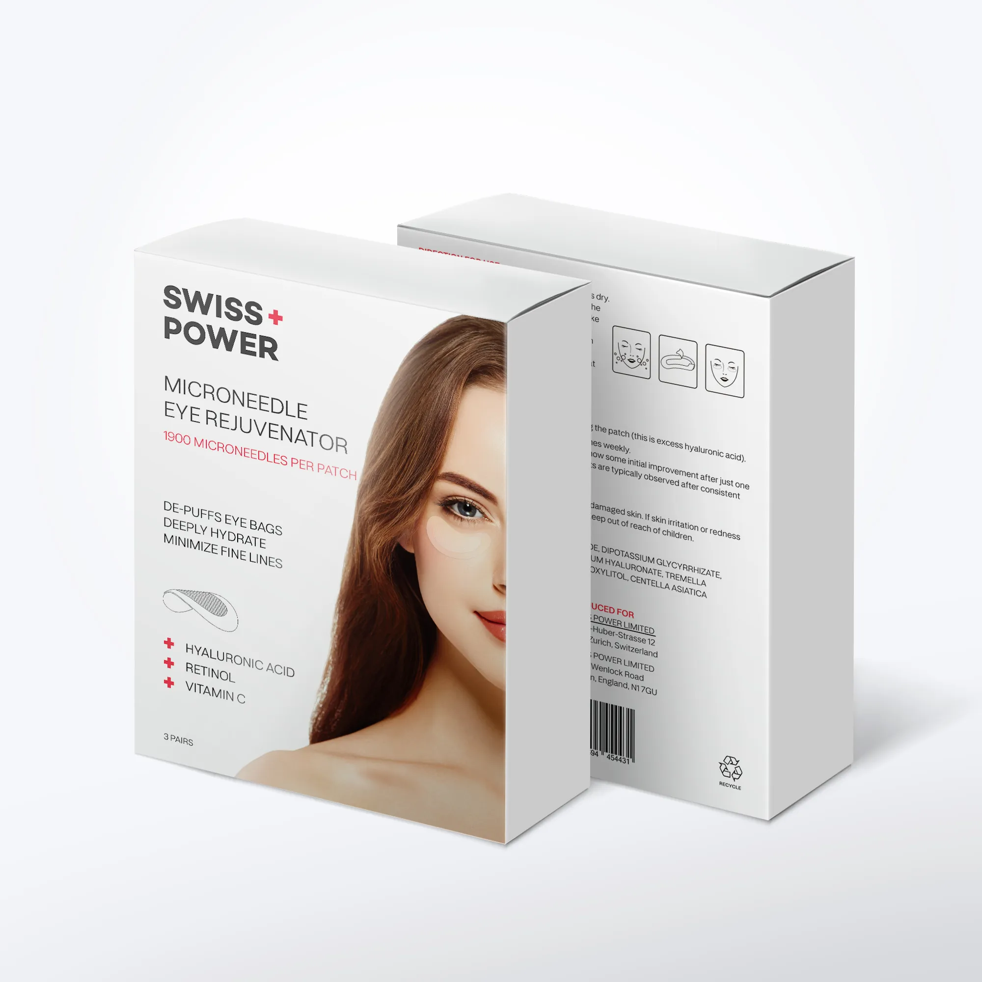 packaging picture the innovative microneedling – patches with needles from Swiss Power from Nutricosmetics 