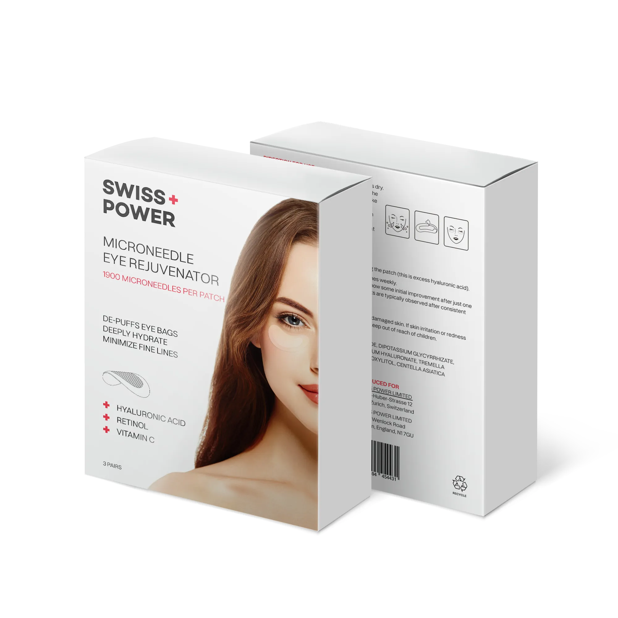 packaging picture the innovative microneedling – patches with needles from Swiss Power from Nutricosmetics 